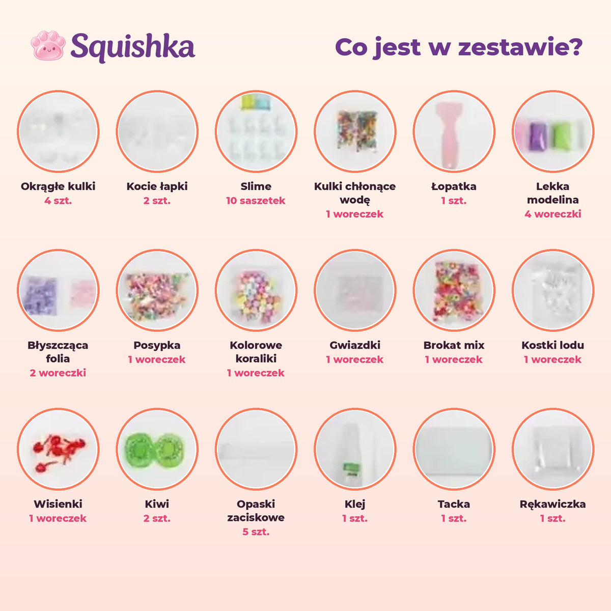 Co jest w zestawie Squishka